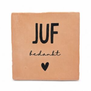 Tegeltje 'Bedankt juf'