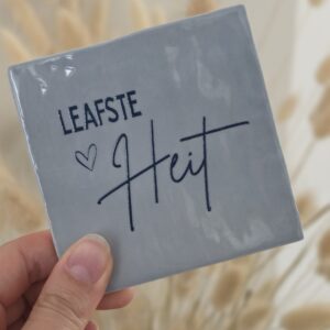 Tegeltje 'Leafste Heit'.