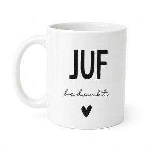 Mok 'Juf bedankt'.