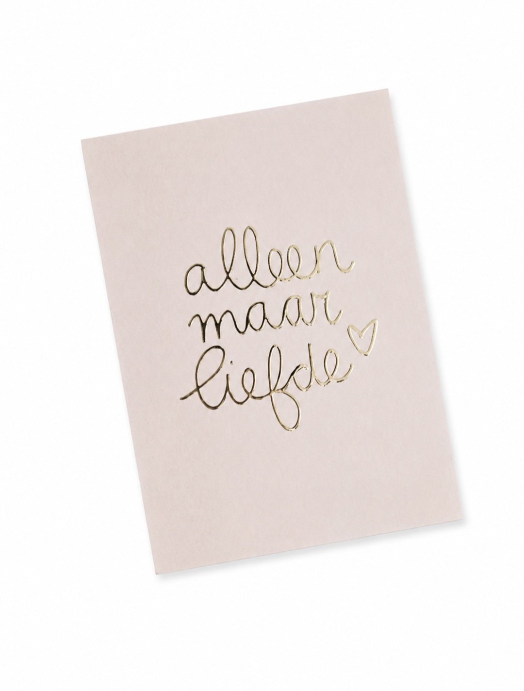 kaart 'alleen maar liefde'.