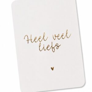 Kaartje 'Heel veel liefs'.