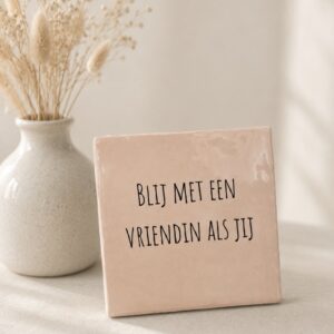 Tegeltje 'Blij met een vriendin als jij'