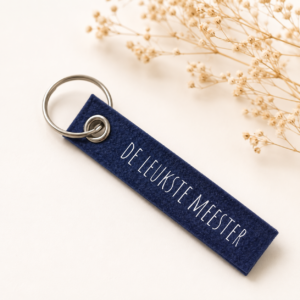 Sleutelhanger 'de leukste meester'.