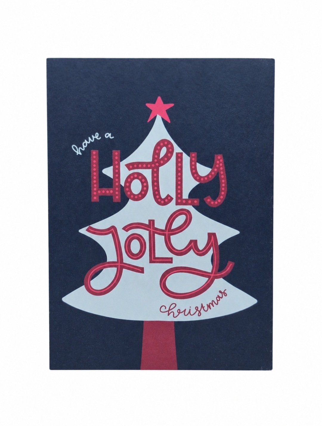 Kerstkaart 'Holly jolly'.