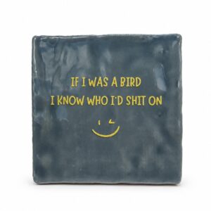Tegeltje 'If i was a bird'.